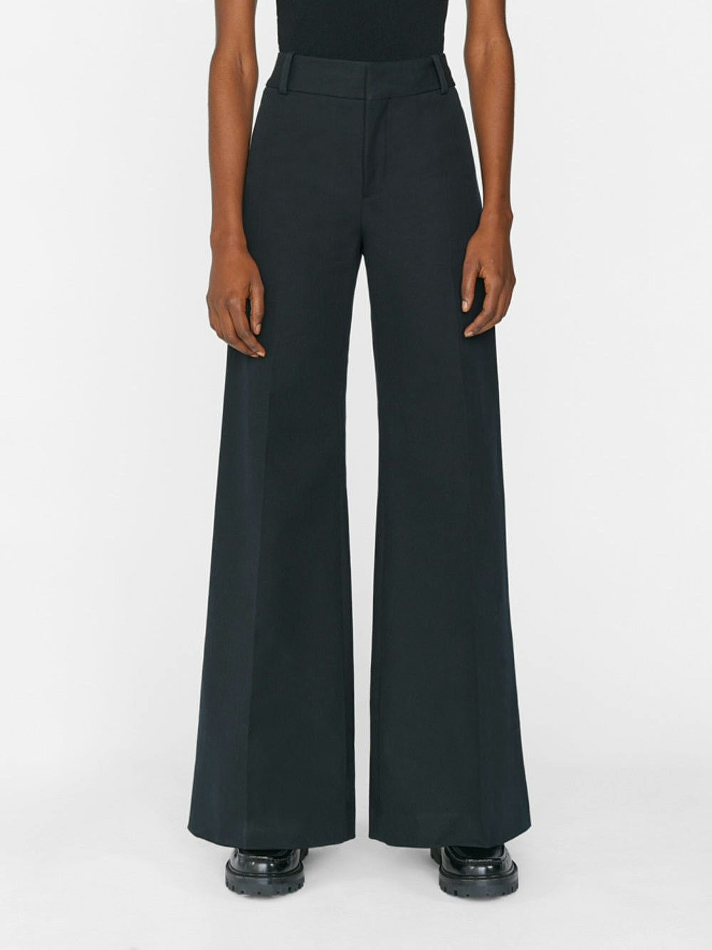 Le Palazzo Trouser  in  Noir | Frame Denim