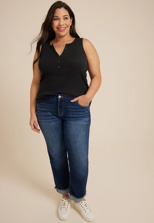 Plus Size Henley Tank Top | Maurices