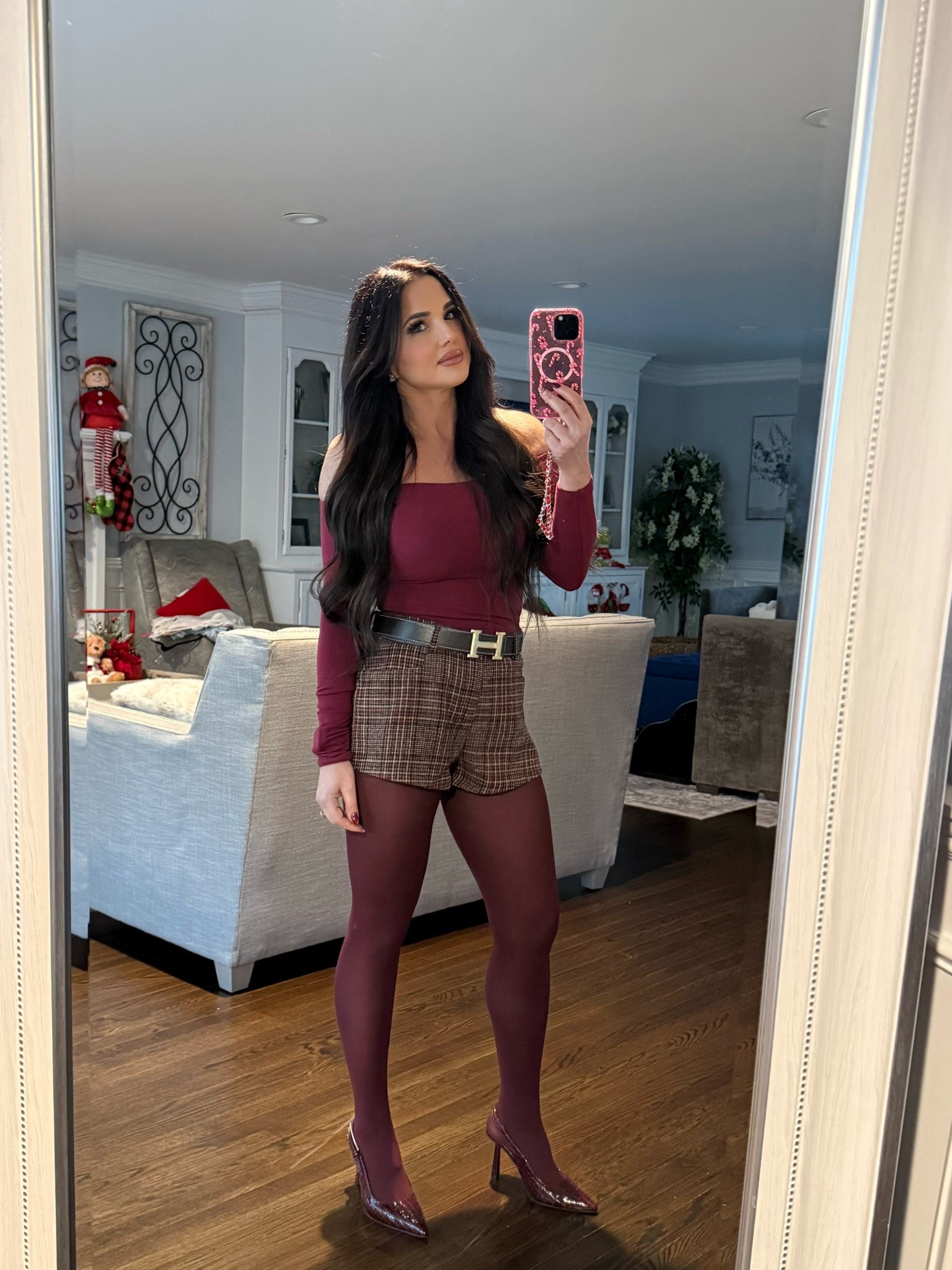 Outfit checks out ✔️ Elf duties pending 🎄 Burgundy is a lifestyle, not a color. 😌

#LTKSaleAlert #LTKPetite #LTKootd