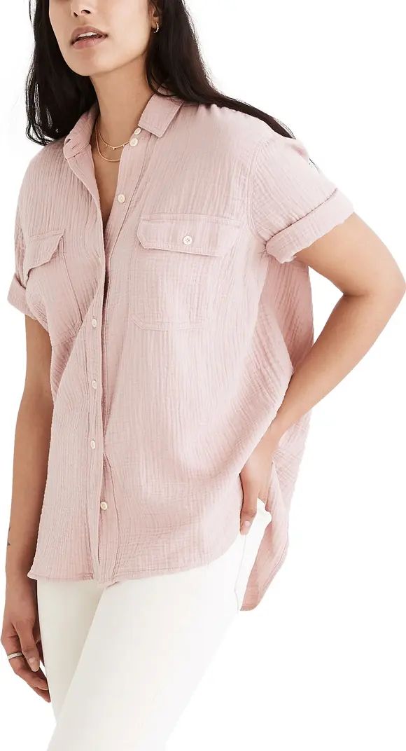 Lightspun Flap Pocket Short Sleeve Button-Up Shirt | Nordstrom