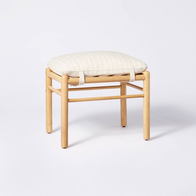 Emery Wood and Upholstered Ottoman with Straps - Threshold™ designed with Studio McGee | Target