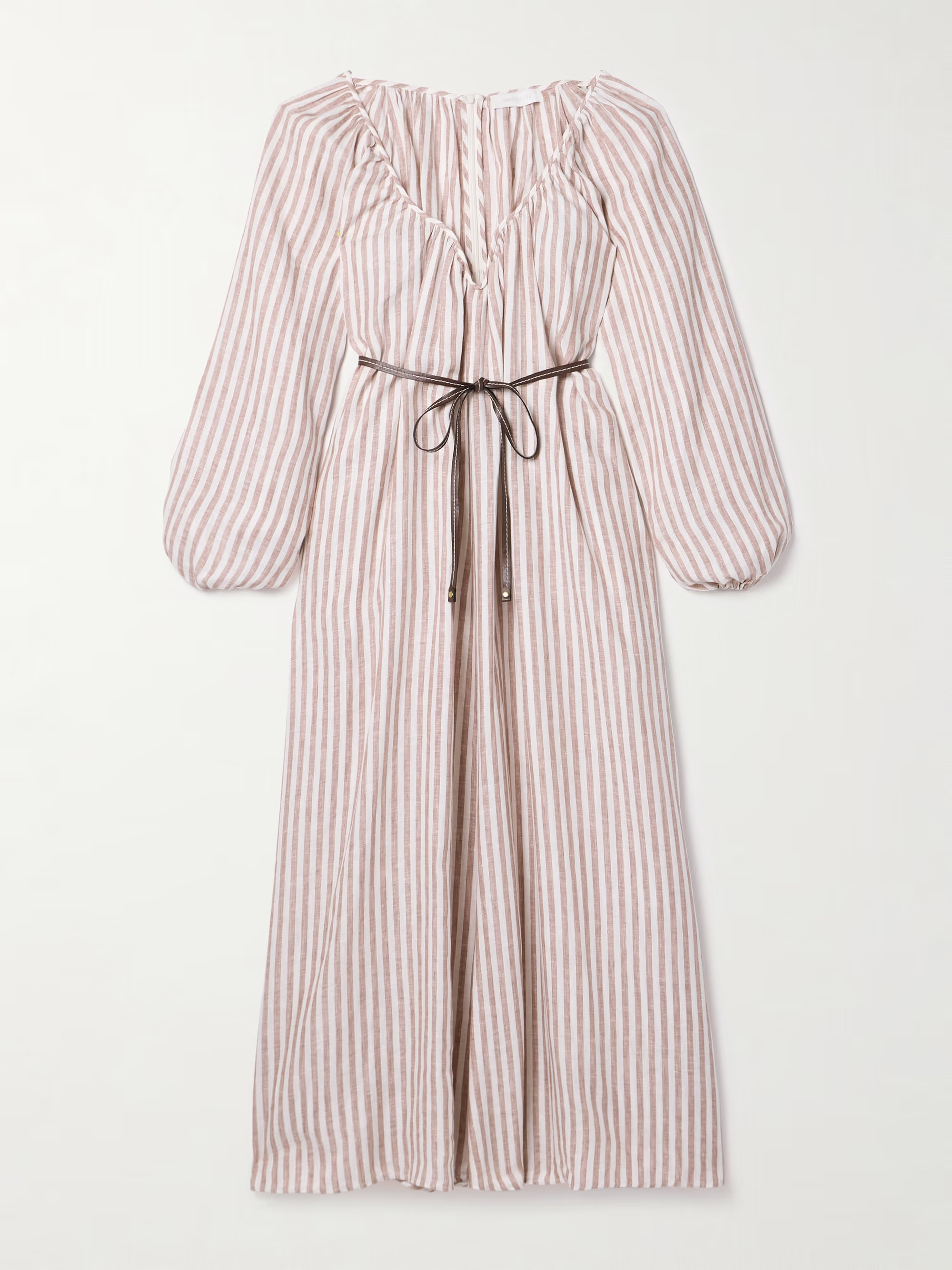 Cascadian oversized belted striped linen maxi dress | NET-A-PORTER APAC