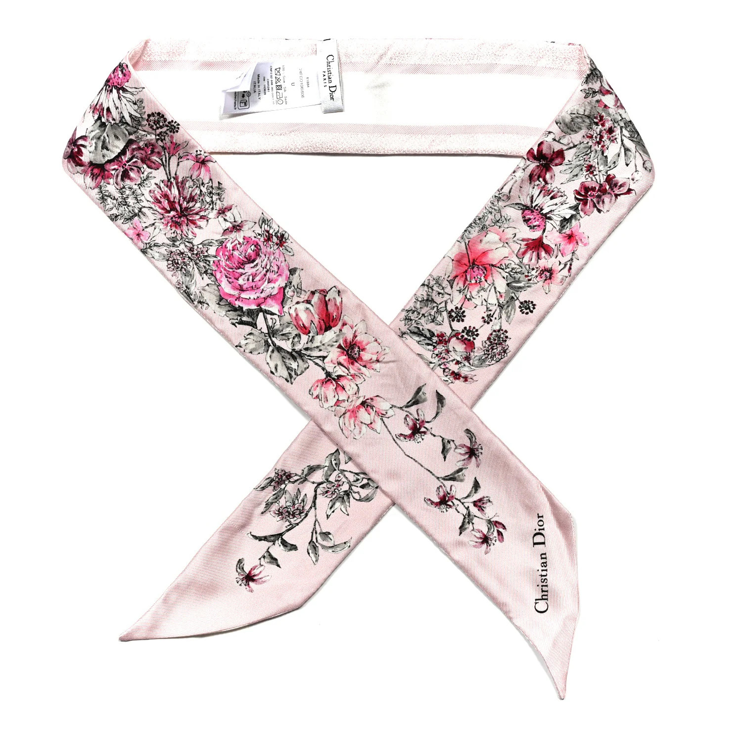 Silk Floral Mitzah Scarf Rose | FASHIONPHILE (US)