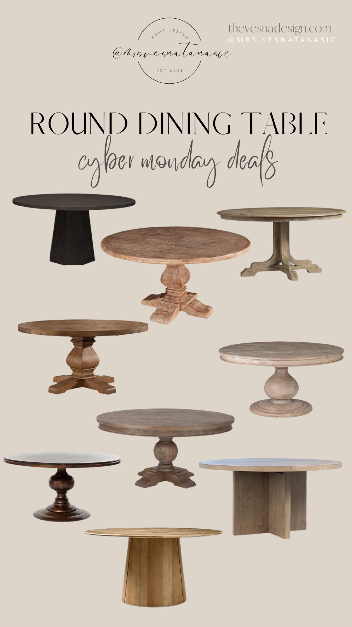 60” round dining tables! 

Cyber Monday Deals. Dining room. Dining table. Round dining table. Breakfast nook. Dining chair. Wayfair. Overstock. Pottery Barn. West Elm. Amazon. Home. Dining space. Wood dining table. Modern dining table. Rustic dining table. Dark wood. 

#LTKhome #LTKCyberweek #LTKsalealert