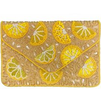 New Lemon Seed Bead Clutch Bag, Embellished Fruit Crossbody Boho Handbag, Gift For Her | Etsy (US)