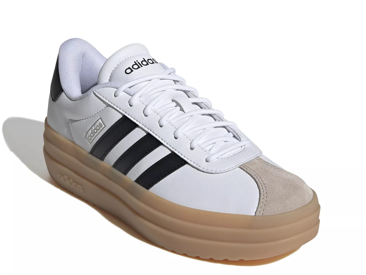 adidas VL Court Bold Platform Sneaker | Women's | White/Black | Size 8.5 | Sneakers | DSW