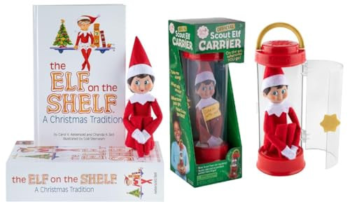 The Elf on the Shelf Christmas Tradition Box Set with Elf (Blue Eyed Girl), Story Book and Scout Carrier (Multi-Item Bundle) | Amazon (US)