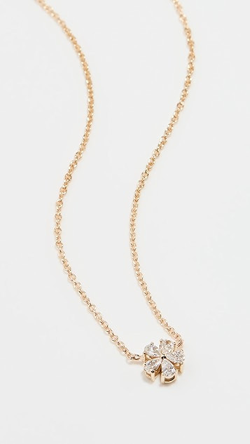 14k Diamond Flower Necklace | Shopbop