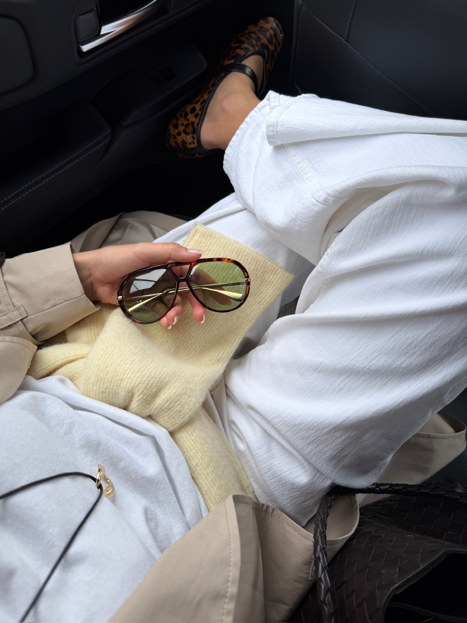 Spring outfit!! Wearing size S white tee, size S trench coat and size 27 long low rise jeans, flats fit tts (yellow cardigan is old  but I’ve linked similars) 

spring fashion, spring style, casual outfit, spring jacket, white jeans, mom outfit, postpartum outfit

#LTKSeasonal #LTKootd #LTKmomlife