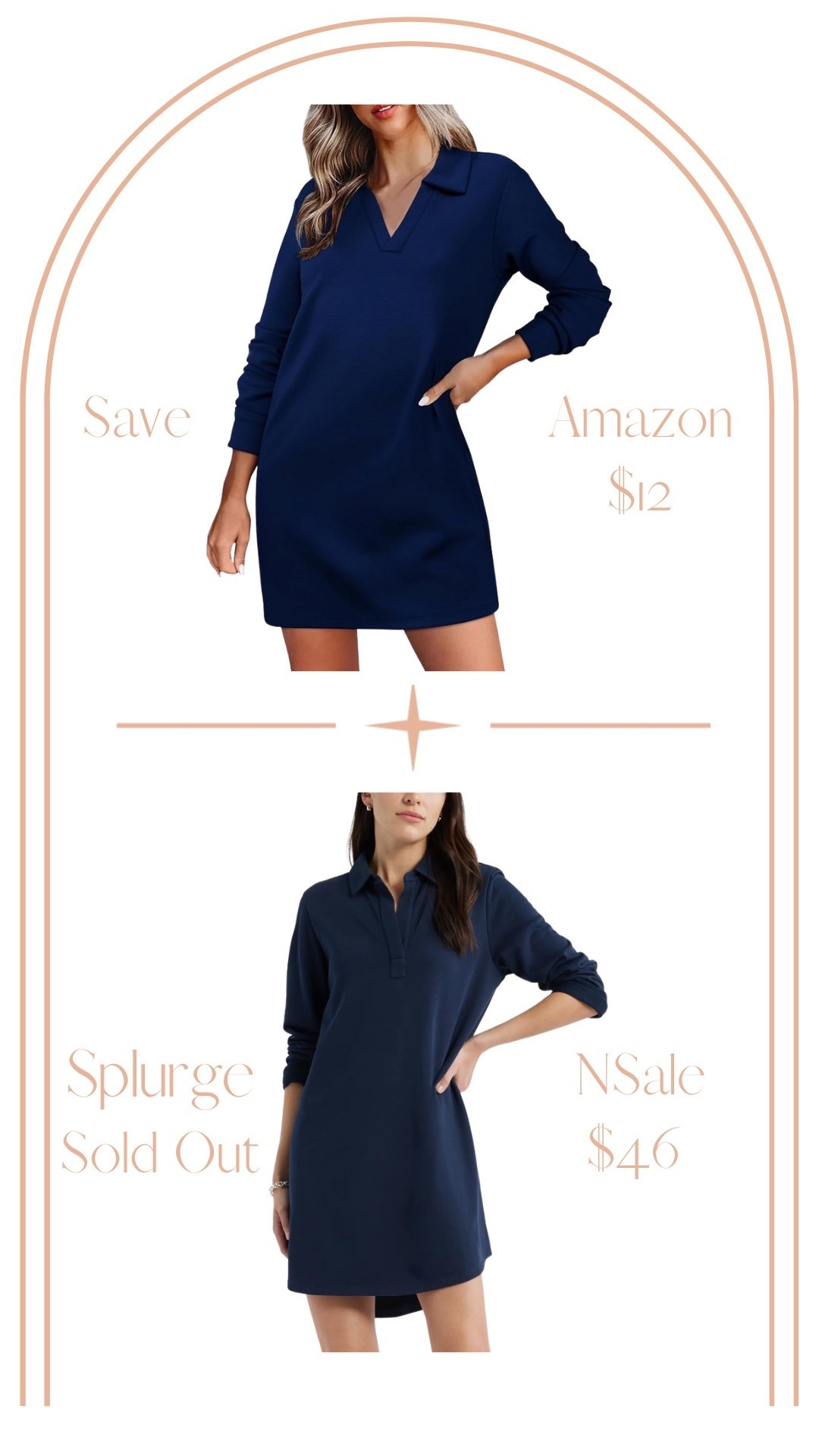 Save vs Splurge nsale collared polo dress or Amazon version?! Similar look for a lot less! 

#LTKStyleTip #LTKFindsUnder50 #LTKSaleAlert