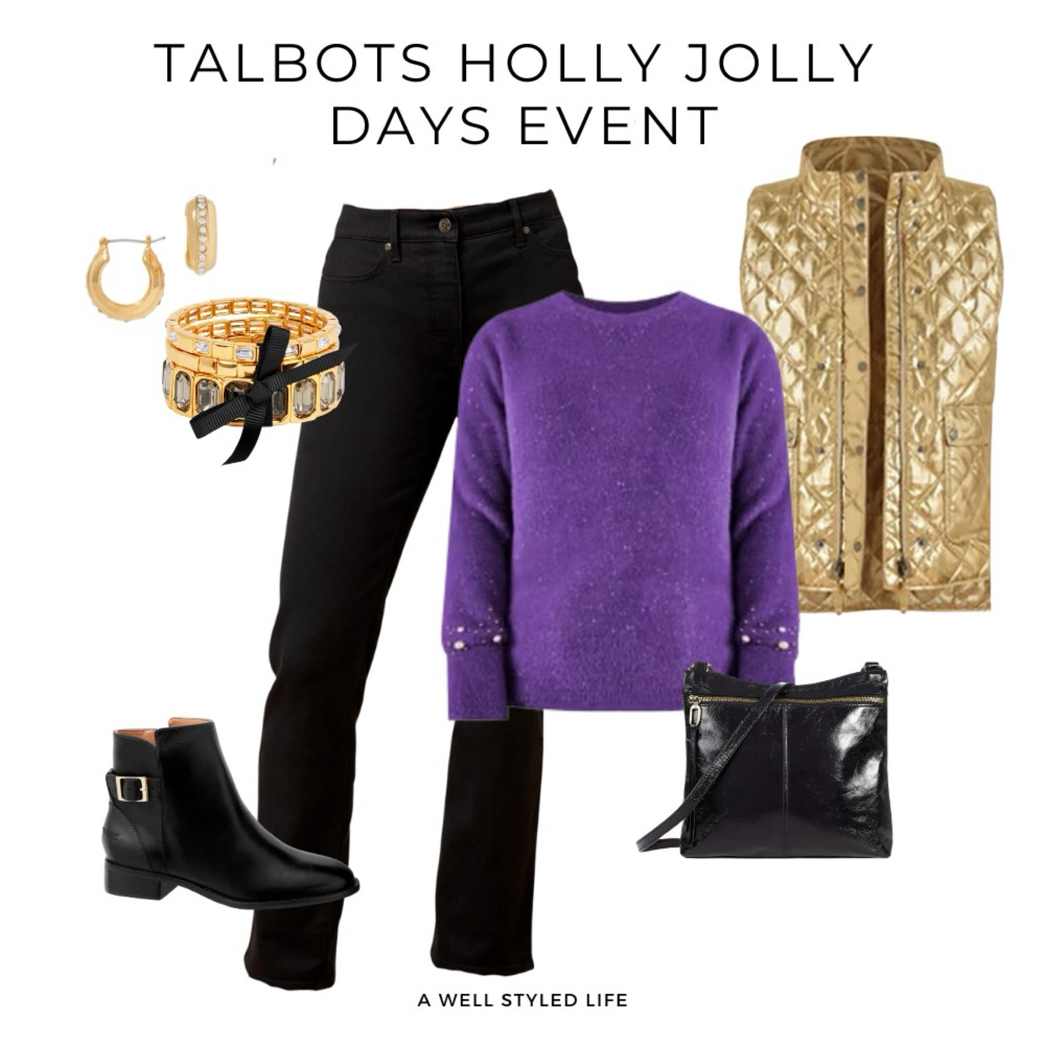 Winter Outfit Inspiration

50% off your purchase at Talbots during the Holly Jolly Event

#Fashionover50 #LTKOver50Style #fashion #womensfashion #winterfashion #winteroutfit #talbots #winterouterwear #vest #sweater #embellishedsweater #blackdenim #blackjeans

#LTKSaleAlert #LTKOver40 #LTKStyleTip