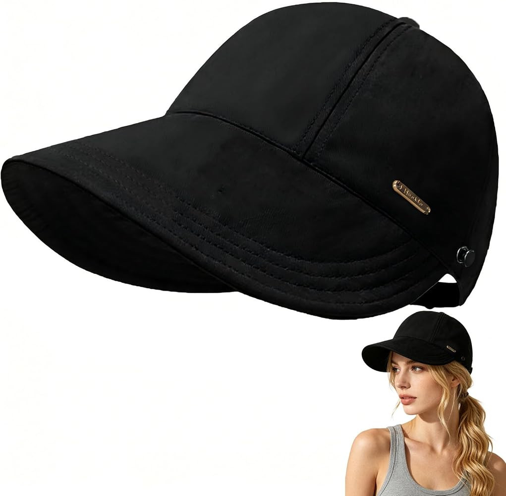 UPF 50+Womens Sun Hat UV Protection Hiking Fishing Hats Wide Brim Hat Adjustable Ponytail Packabl... | Amazon (US)