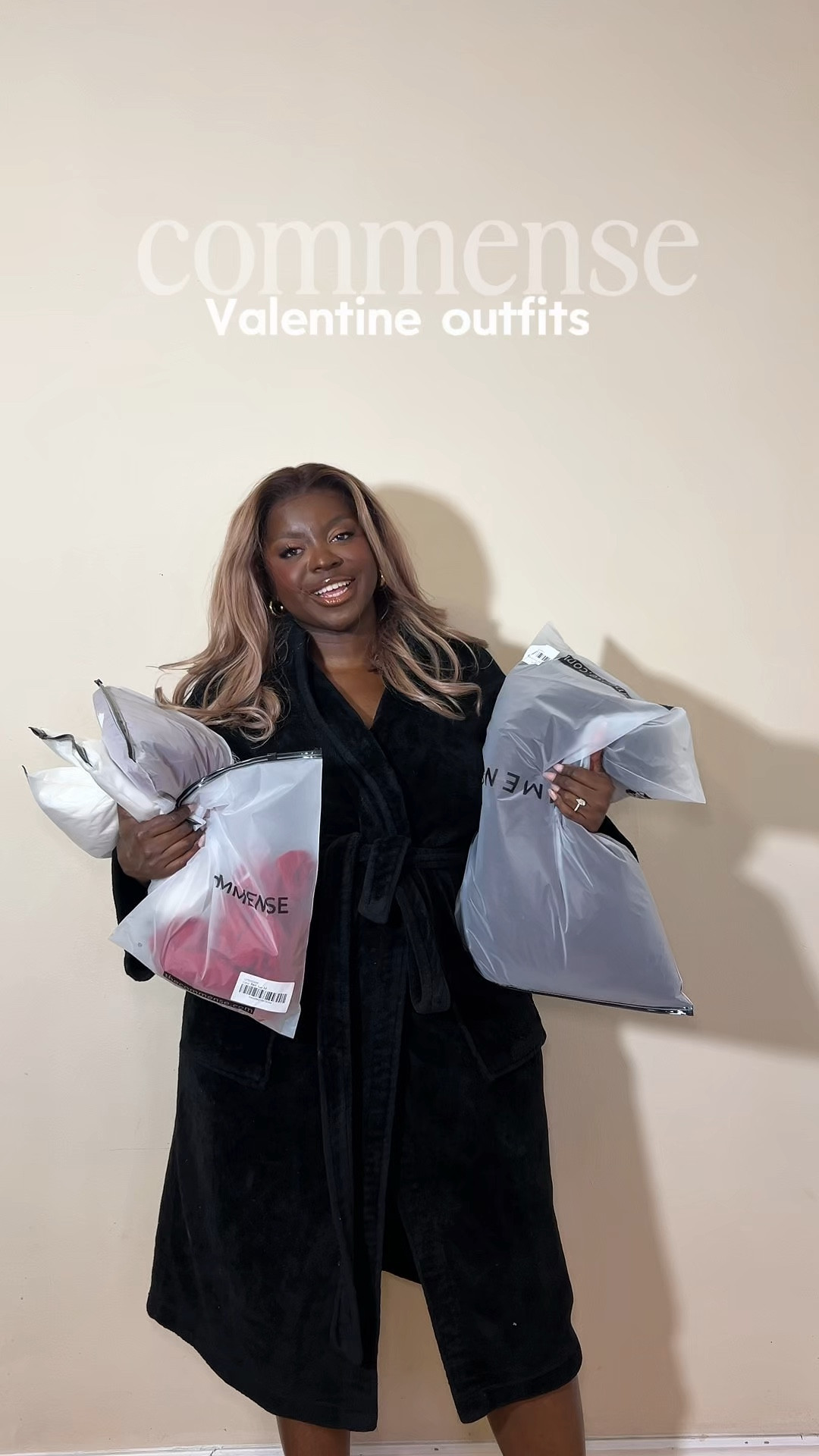 Needing Valentine’s Day inspo? 
 
White dress - L 
White top - medium 
Red top - medium 
Jacket - Large 
Red dress - XL 