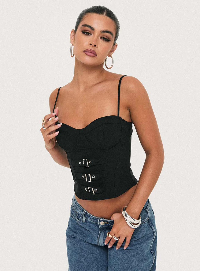 Come Through Top Black | Princess Polly US