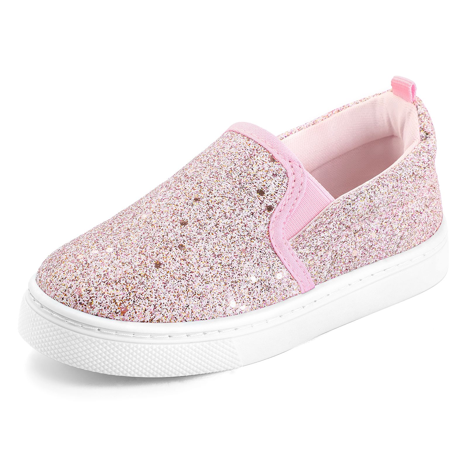 Bocca Kid's Slip on Sneakers Pink Girls Canvas Walking Shoes Size 11 | Walmart (US)