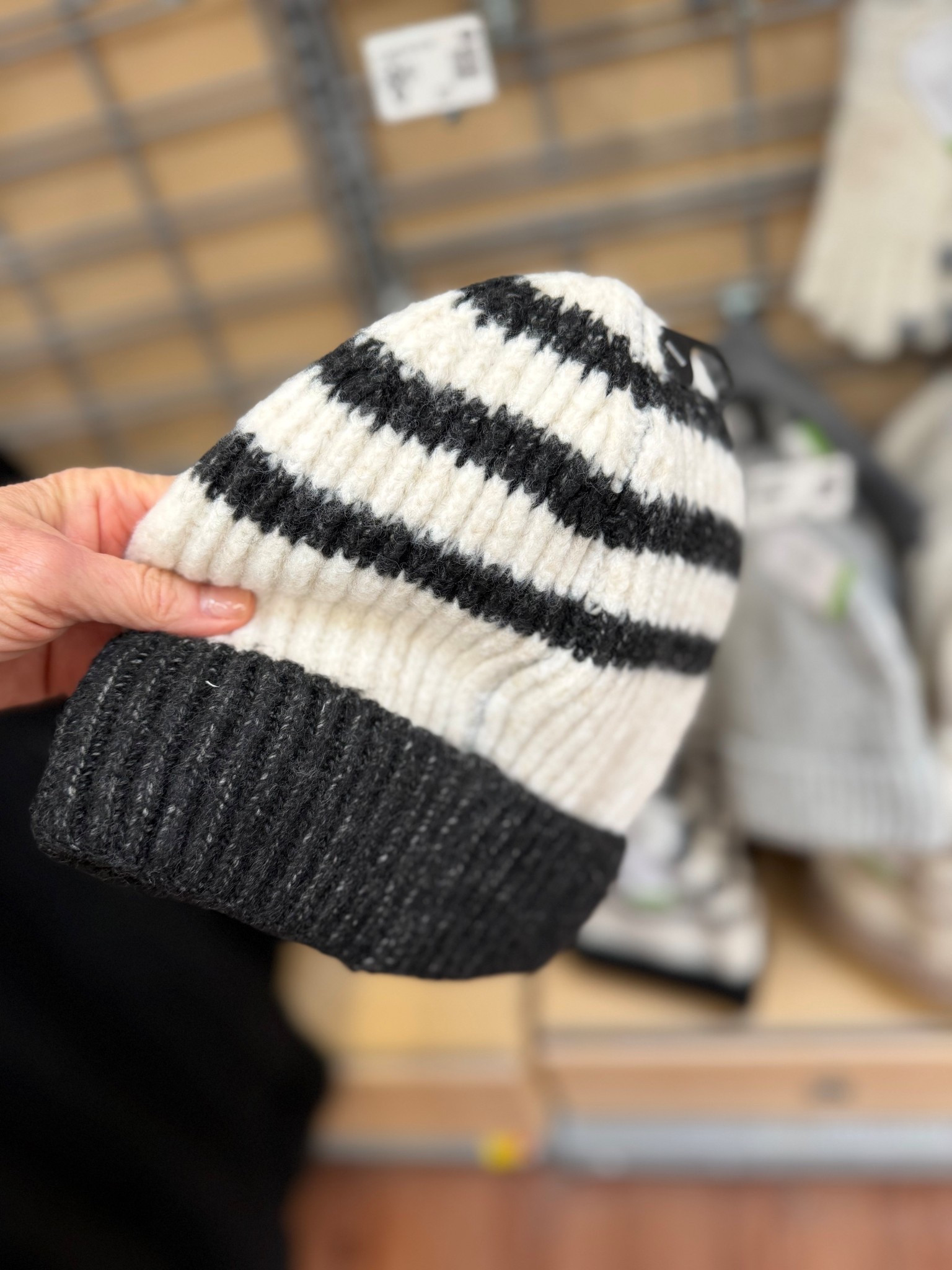 Walmart finds 
Cute striped beanie 