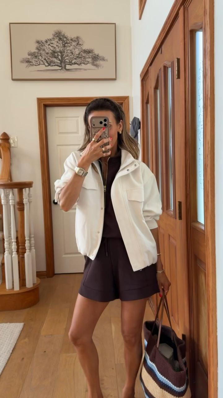 Travel look for our 7 hour drive up north😳 super comfy and wearing my new funnel neck jacket for a light easy layer

#LTKootd #LTKTravel #LTKOver40