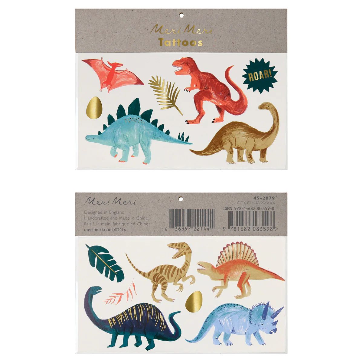 Dinosaur Kingdom Large Tattoos (x 2) | Meri Meri