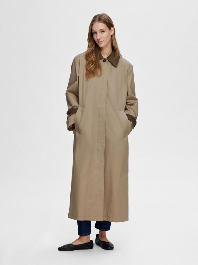 LONG TRENCHCOAT | Beige | SELECTED FEMME® | Selected