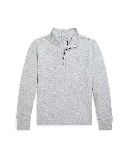 Toddler and Little Boys Cotton Interlock Quarter-Zip Pullover shirt | Macy's