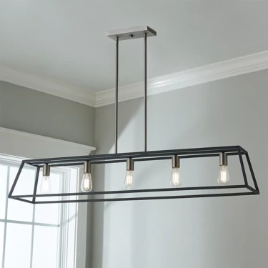 Sleek Minimalist Island Chandelier - 5 Light | Shades of Light