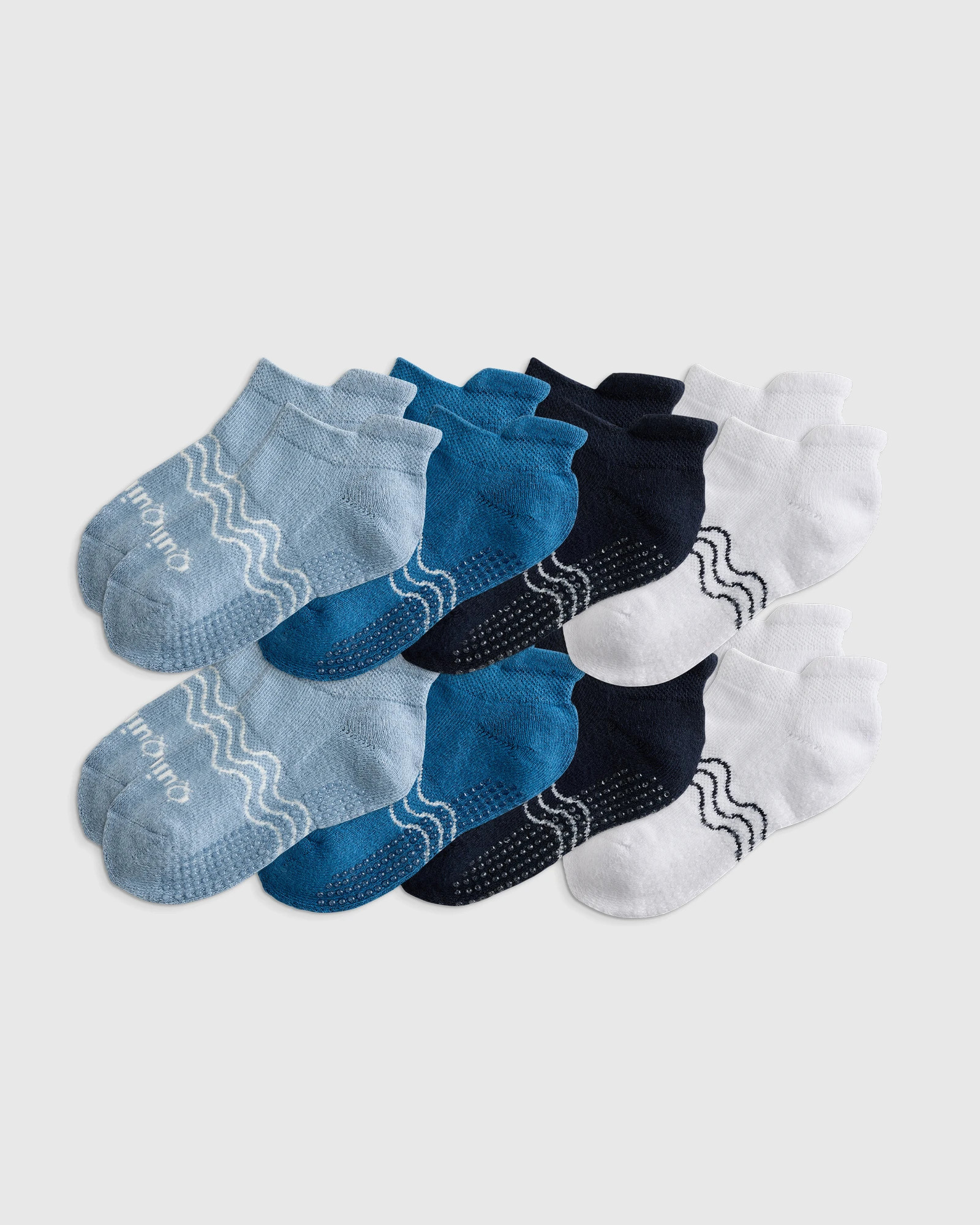 Quince | Organic Gripper Ankle Socks 8-Pack in Pink, Size 4T-5T, Cotton | Quince