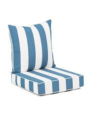 Made In Usa Outdoor Cabana Striped Seat Cushion And Back Pillow Set | TJ Maxx