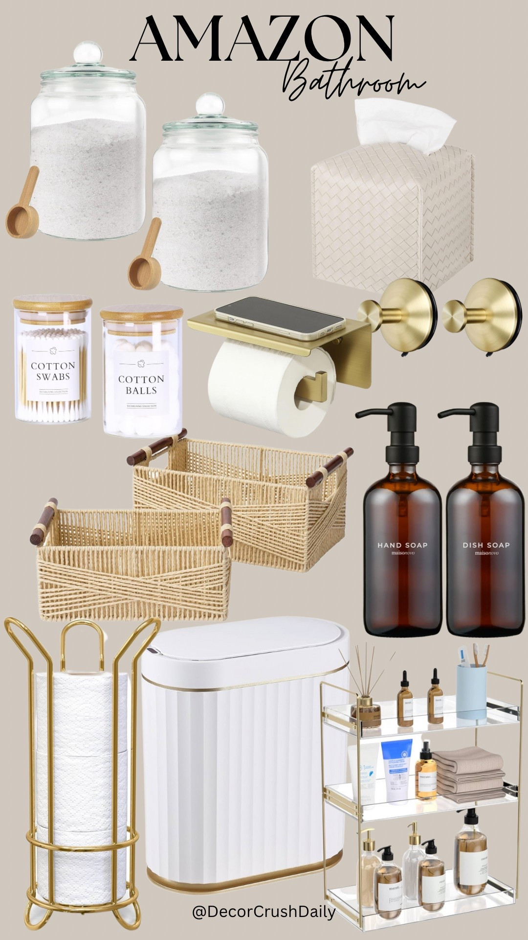 Amazon affordable bathroom organization 

#LTKHome #LTKStyleTip #LTKFindsUnder50