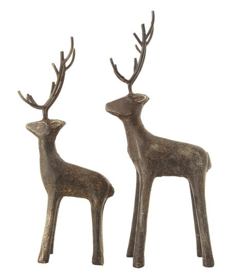The Holly Hearth Large Black Deer Cast Iron Figurine | Zulily