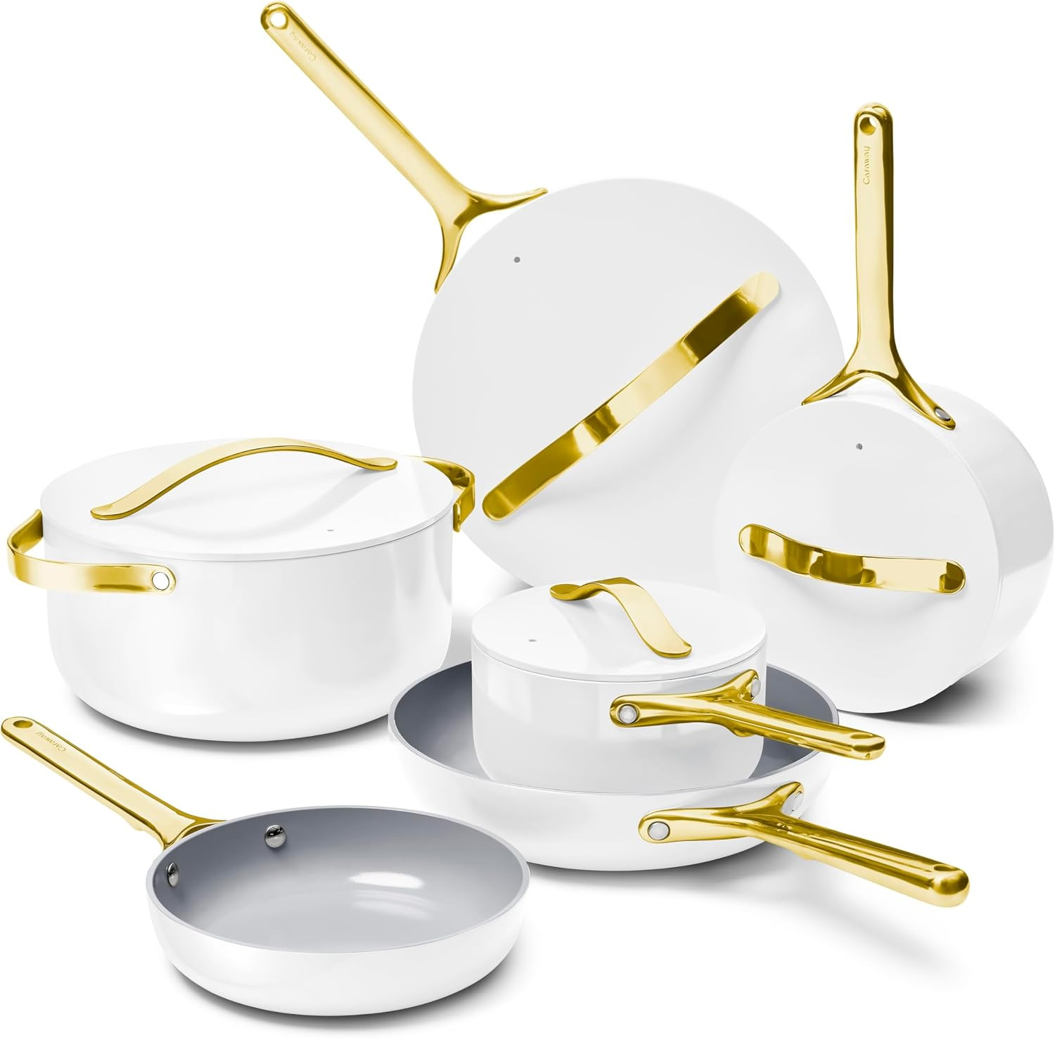 Caraway 16-Piece Deluxe Non-Stick Ceramic Cookware Set | Amazon (US)