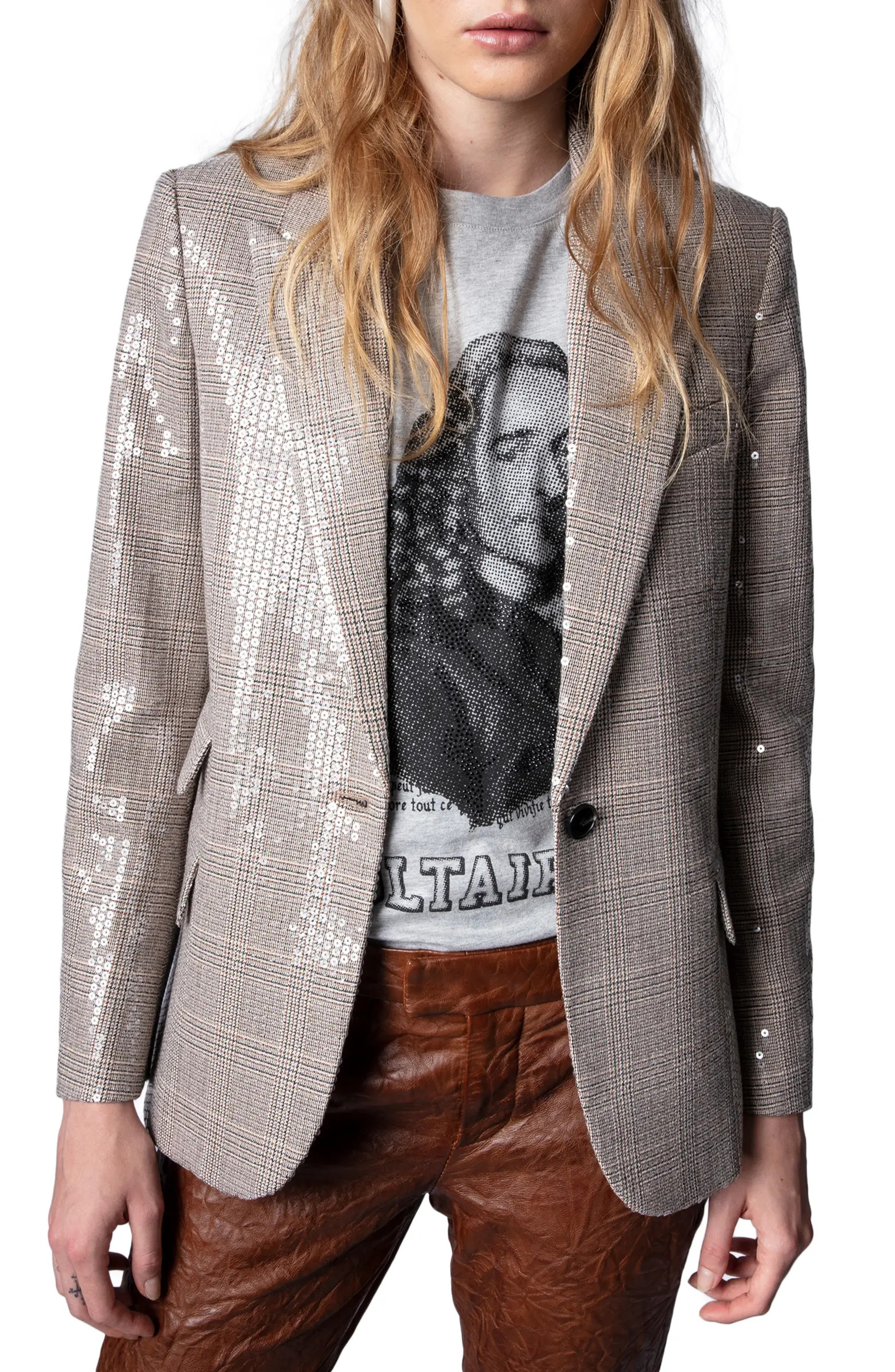 Sequin Plaid Blazer | Nordstrom