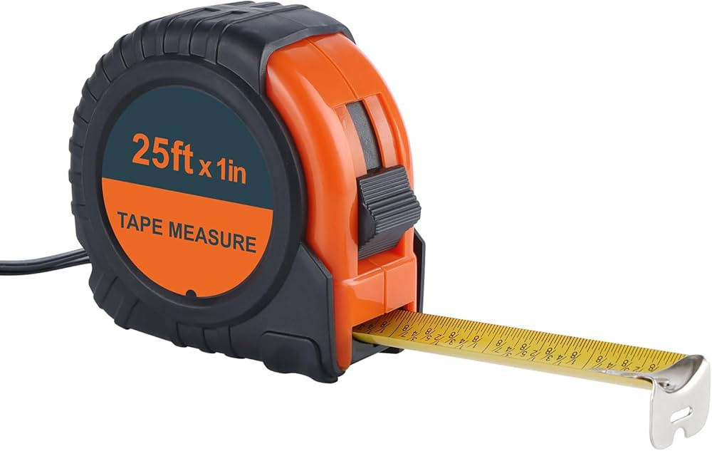 LICHAMP Tape Measure 25 ft, 1 Pack Easy Read Measuring Tape Retractable with Fractions 1/8, Measu... | Amazon (US)