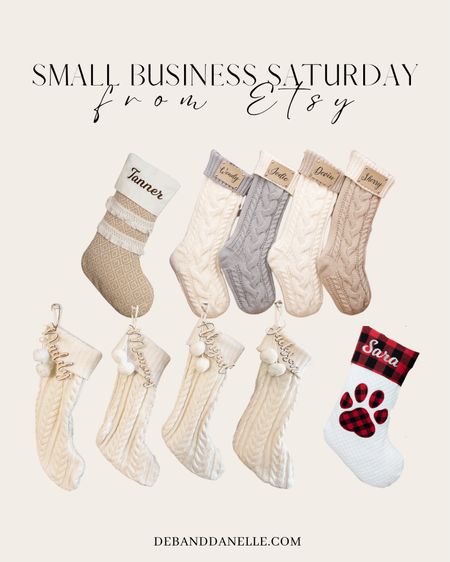 Small business Saturday. Stockings for the family. 

#LTKHoliday #LTKhome #LTKCyberWeek