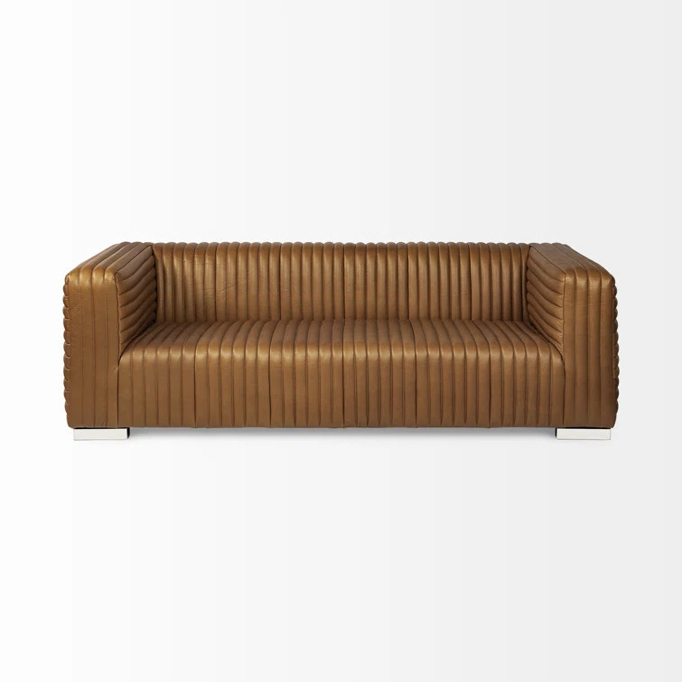 Mcnew 86'' Leather Sofa | Wayfair North America