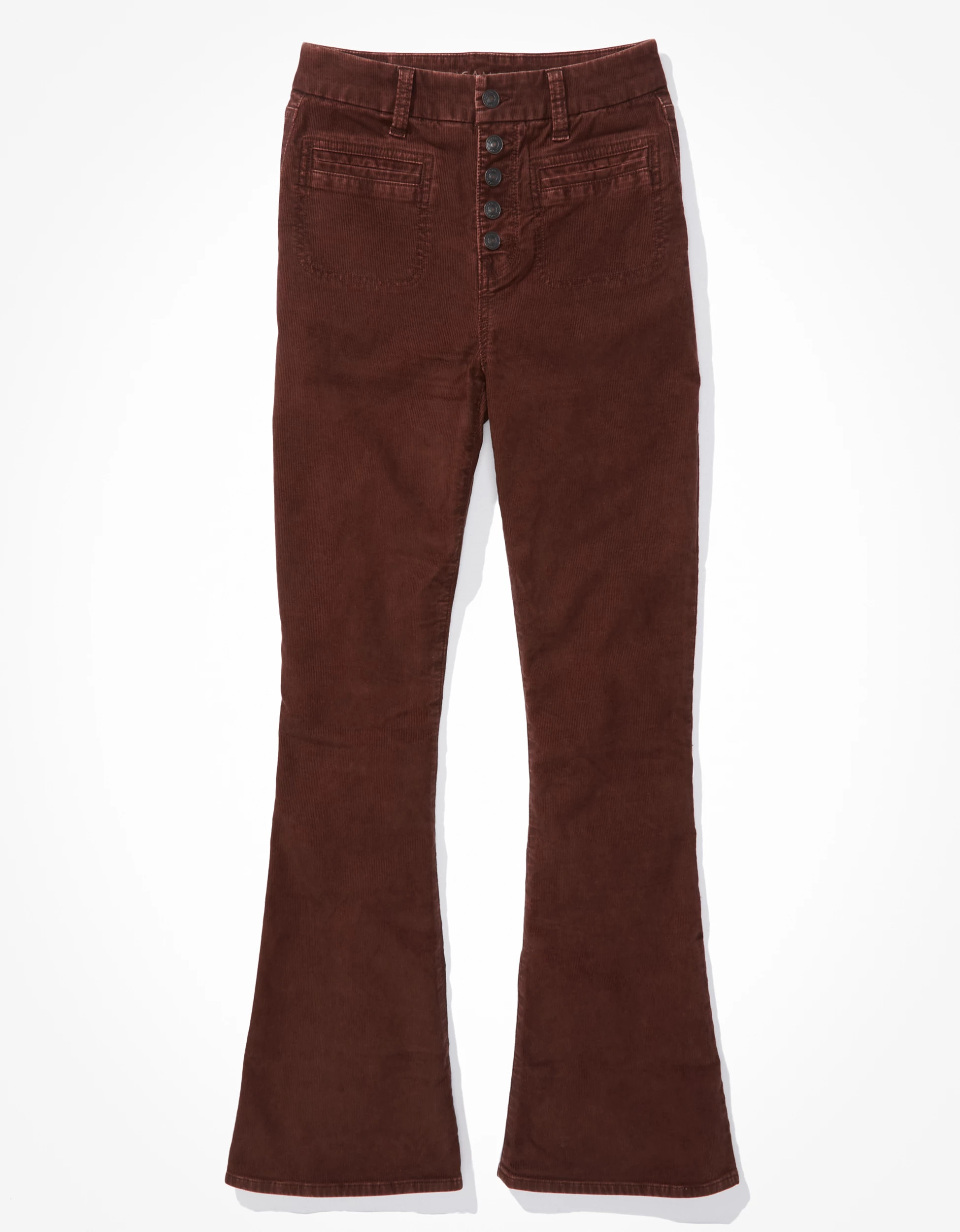 AE Stretch Corduroy Curvy Super High-Waisted Flare Pant | American Eagle Outfitters (US & CA)
