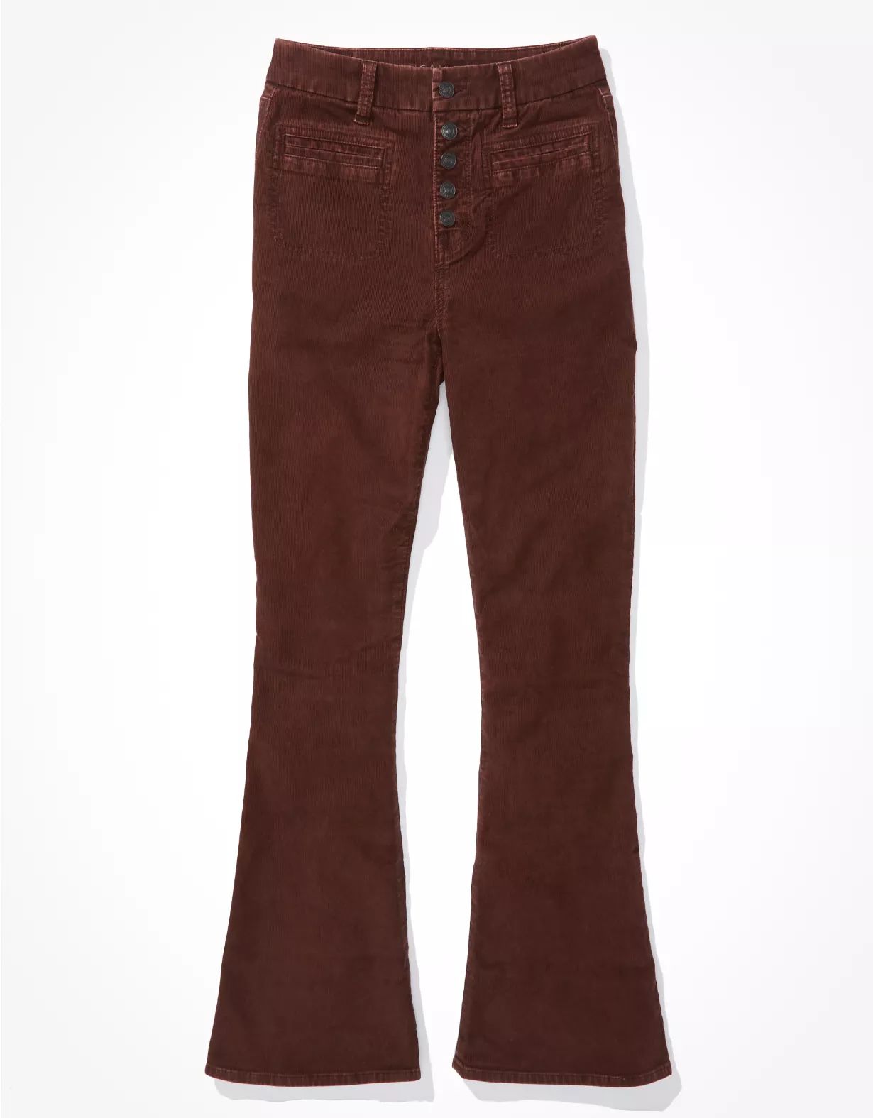 AE Stretch Corduroy Curvy Super High-Waisted Flare Pant | American Eagle Outfitters (US & CA)