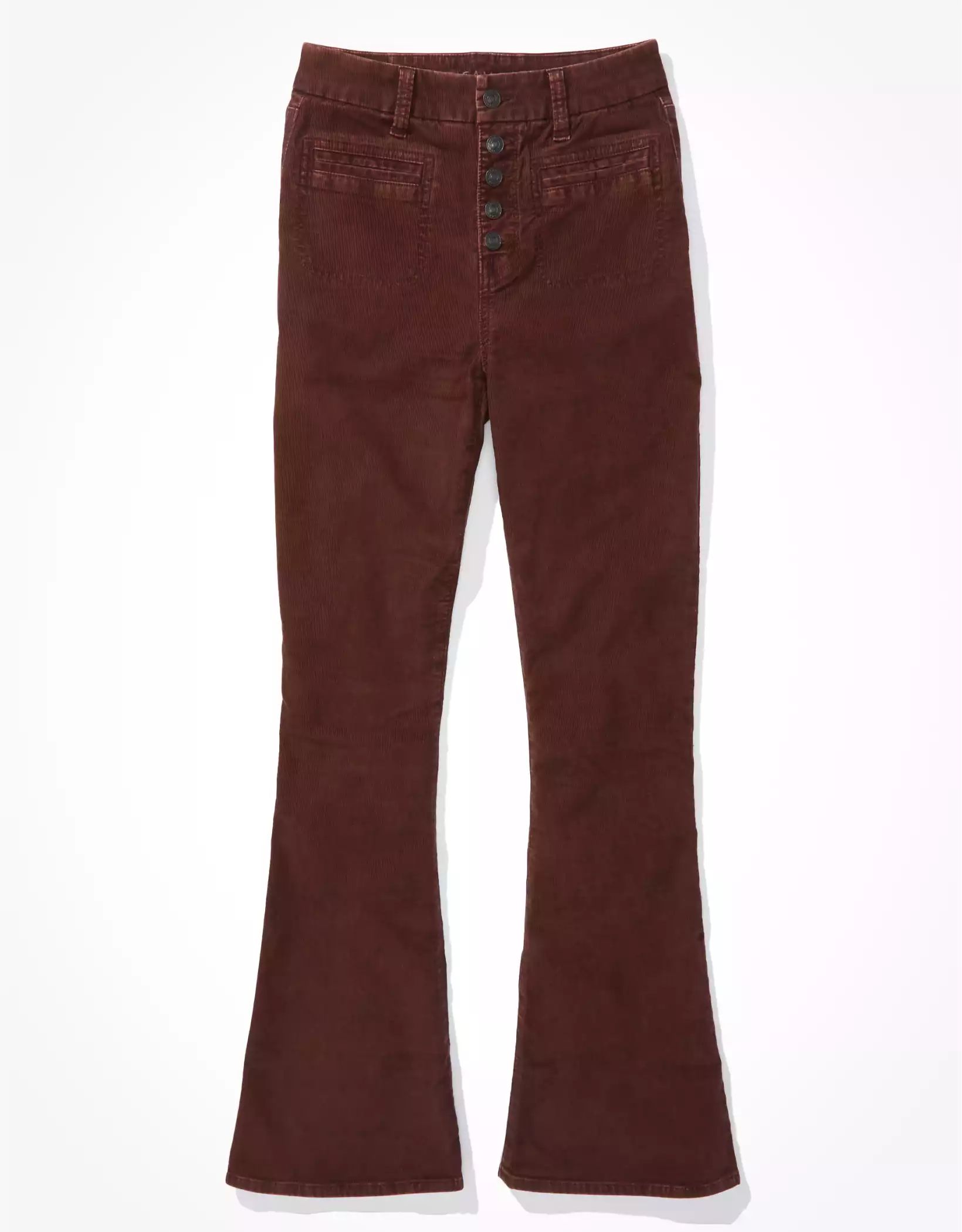 AE Stretch Corduroy Curvy Super High-Waisted Flare Pant | American Eagle Outfitters (US & CA)