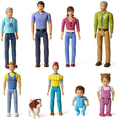 Beverly Hills Doll Collection Sweet Lil Family Friends Figures - New Addition Set of 9 Dollhouse ... | Amazon (US)