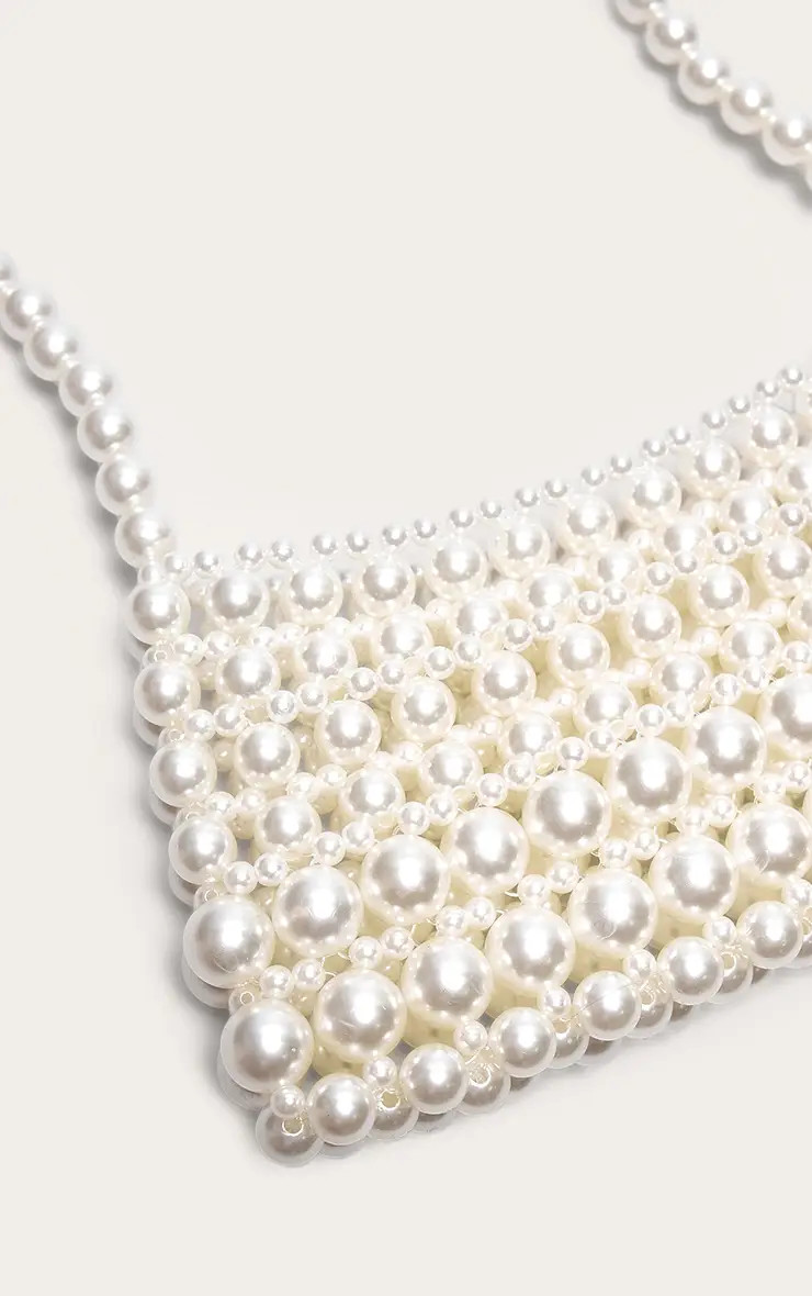 White Pearl Shoulder Bag | PrettyLittleThing UK