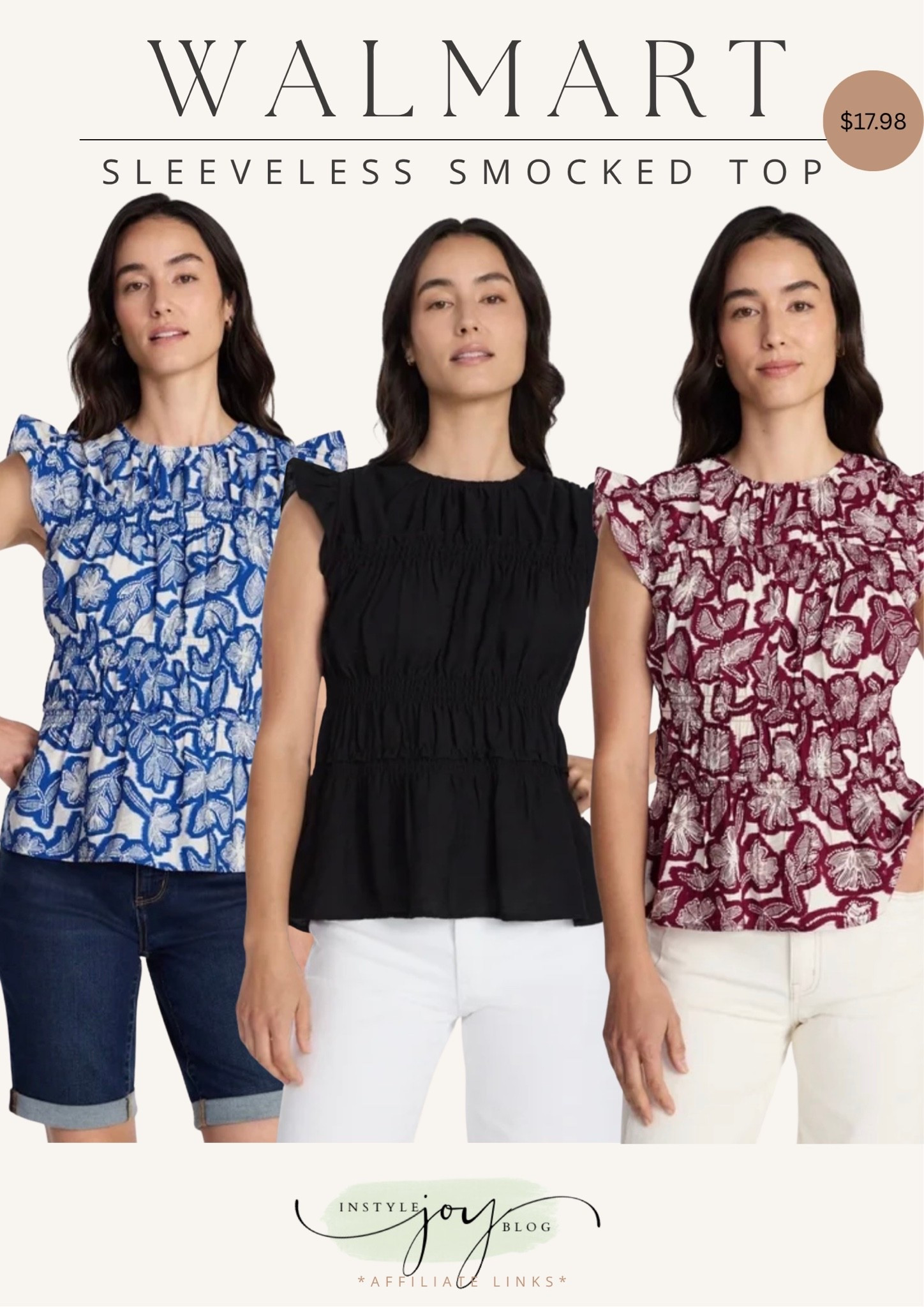 $18 Walmart Time and Tru Women's Sleeveless Smocked Top with Ruffle Trim, Sizes XS-XXXL

Work outfit / summer outfit / workwear / vacation outfit / beach vacation outfit ￼

#LTKSeasonal #LTKWorkwear #LTKootd
