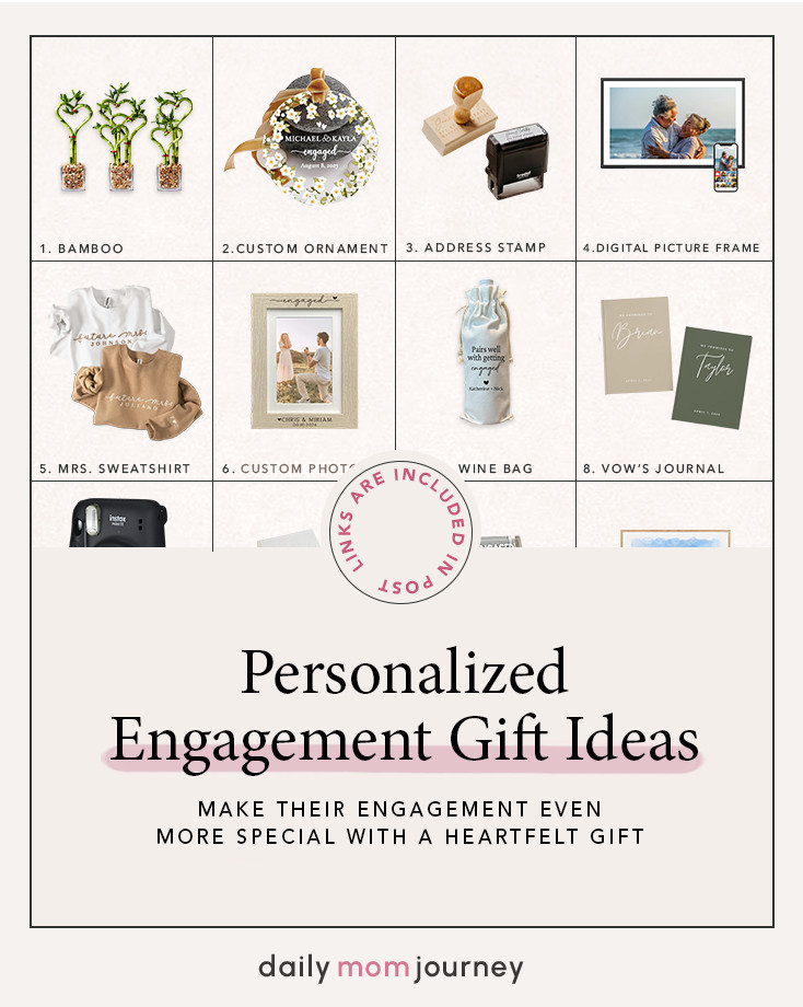 The ultimate engagement gift list is here! 💍🎁 From personalized wedding planners to custom couple’s keepsakes, we’ve gathered 30+ thoughtful and unique gifts for newly engaged couples. 💛 Which one would you give? Check them all out here 👉 https://dailymomjourney.com/engagement-gift-ideas/ #EngagementGiftIdeas #LoveAndMarriage #WeddingSeason 

 #LTKWedding