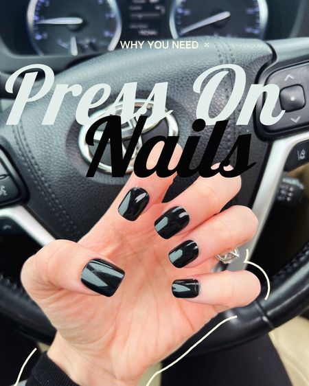 l've been wearing kiss #pressonnails for five years now and I absolutely love them! They've come out with the cutest designs and their application process is easy and durable! I love changing it up and mine usually last 2 weeks! Black is my go to but I like to switch it up for holidays and birthdays!
Definitely give them a try. 

#LTKsalealert #LTKstyletip #LTKbeauty
