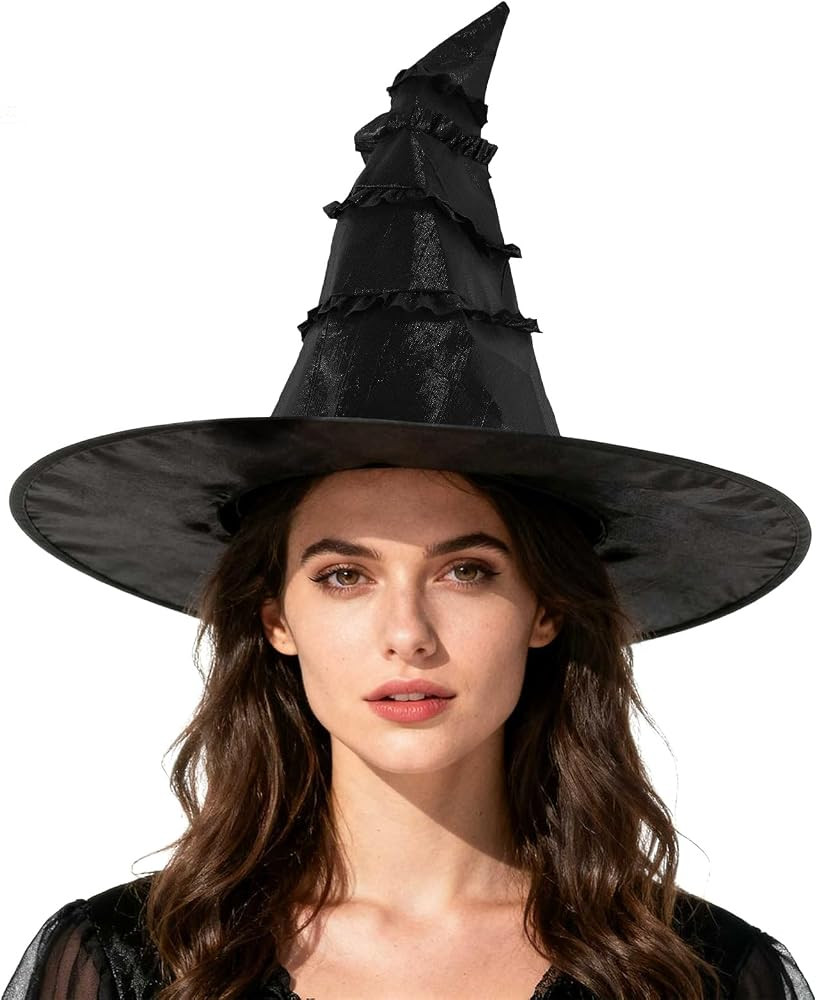 Halloween Witch Hat,Witch Hats for Women,Cosplay Party Black Witches Hat,Wizard Hats Halloween Co... | Amazon (US)
