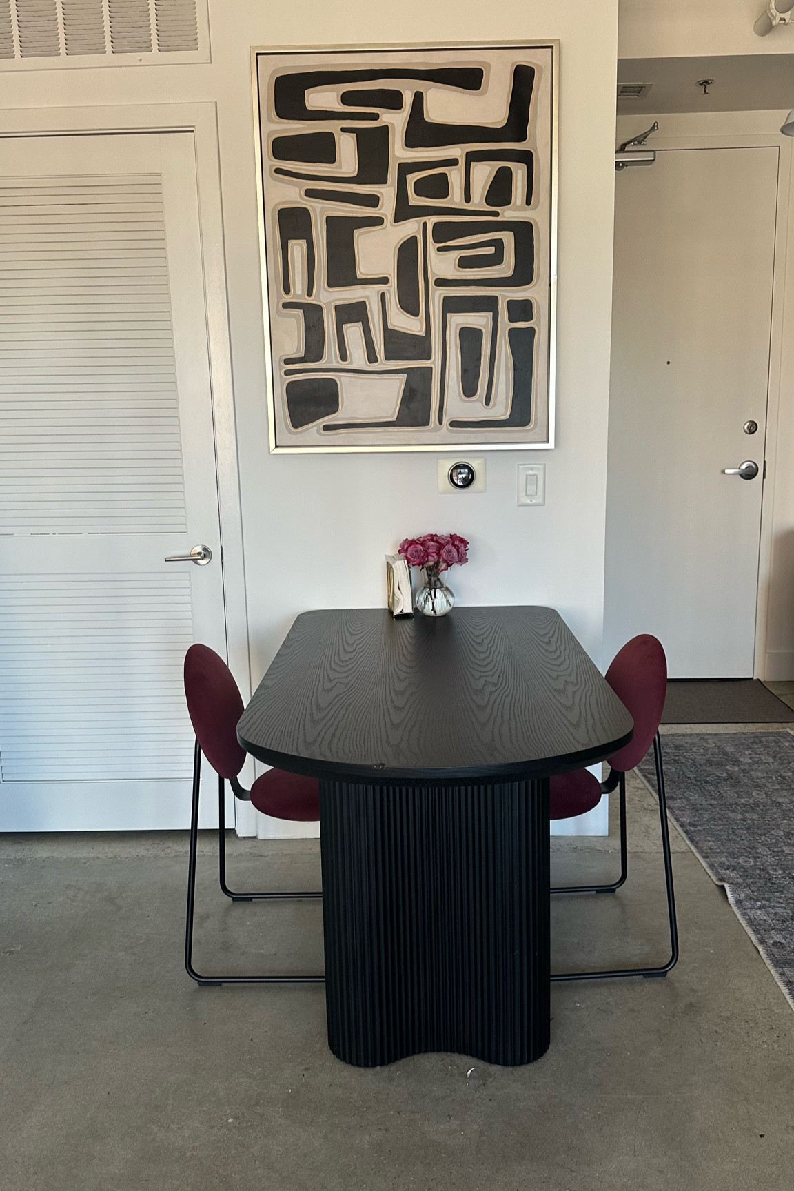 Dinning table 

Chairs are from Ikea, they’re called Manhult