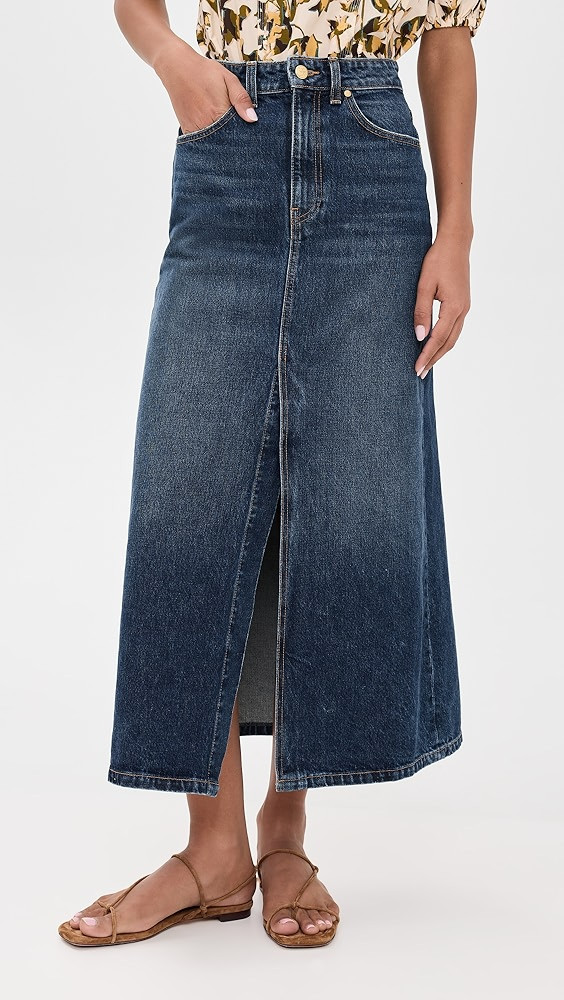 The Anais Denim Mid Rise Maxi Skirt | Shopbop
