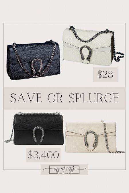 Amazon or Gucci, look for less, save or splurge 

#LTKitbag #LTKstyletip #LTKfindsunder50