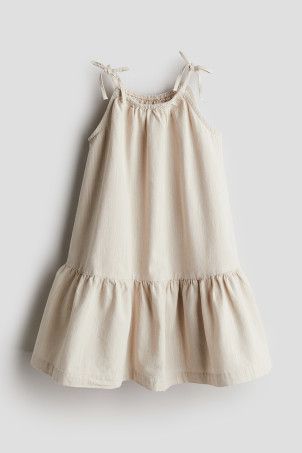 Cotton Jersey Dress - Taupe/striped - Kids | H&M US | H&M (US + CA)