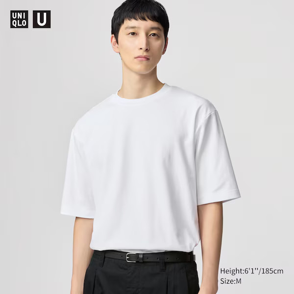 U AIRism Cotton Oversized Crew Neck Half-Sleeve T-Shirt | UNIQLO (US)
