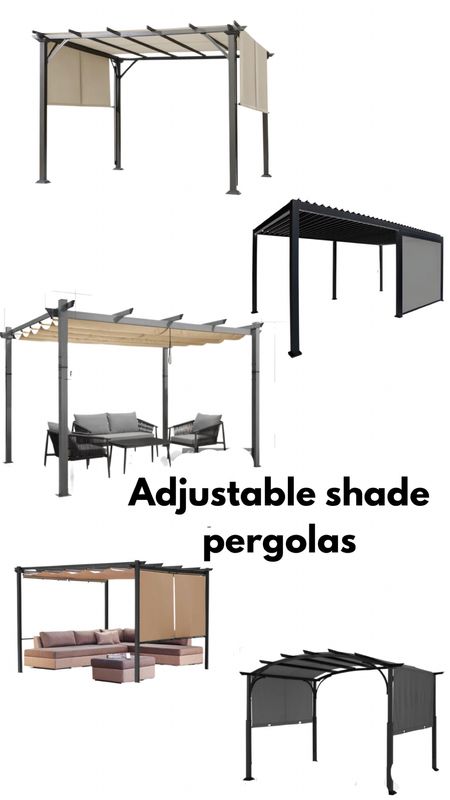 Get sun coverage and privacy with an adjustable shade pergola #wayfair @wayfair #LTKhome
