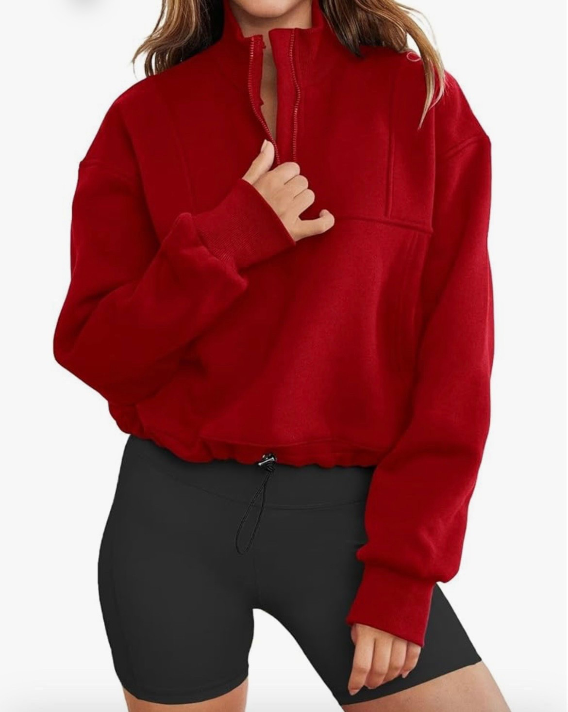 Women's Half Zip Pullover Sweatshirts Quarter Zip Hoodies Long Sleeve Tops 

#LTKSeasonal #LTKActive #LTKSaleAlert